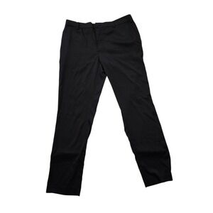 Savane Men's Black Dress Pants Slacks 36x32 Flat Front Performance Stretch